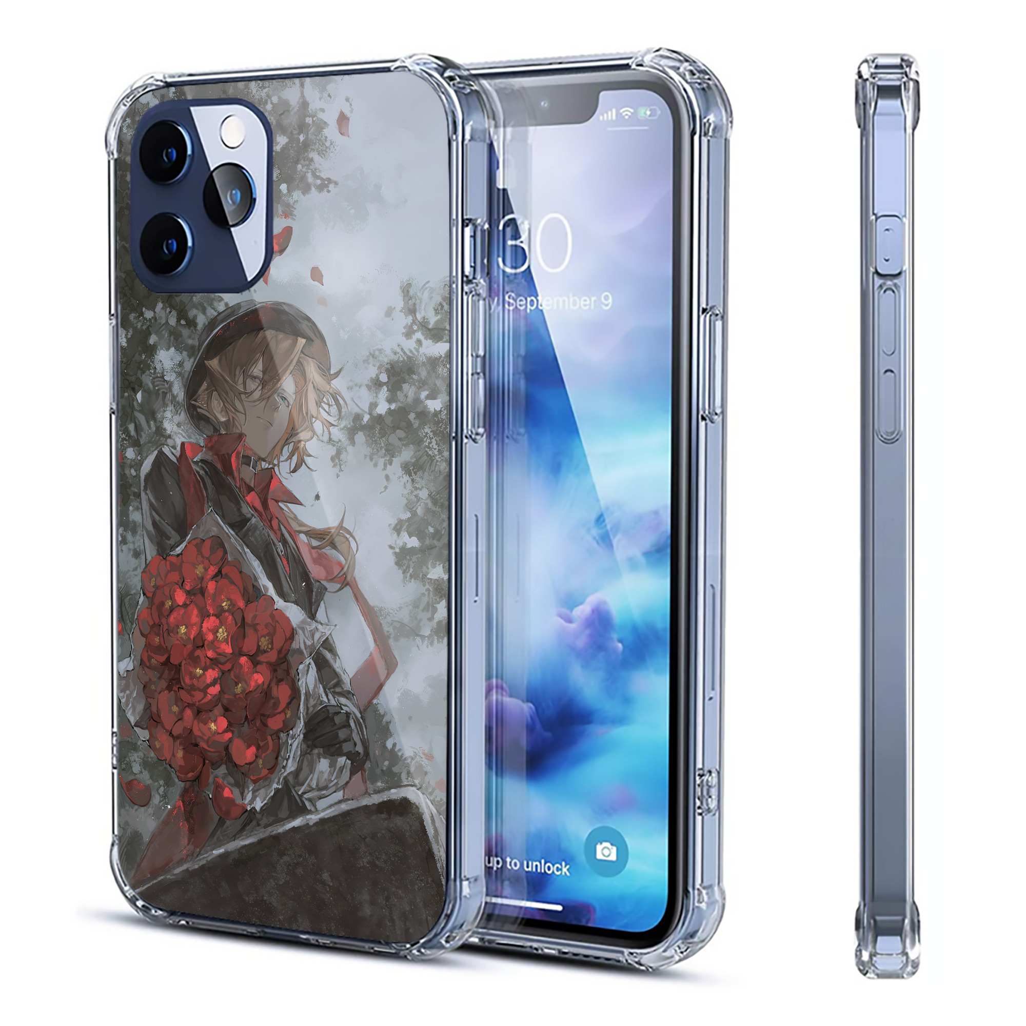 （画像用） 文豪ストレイドッグス Bungo Stray Dogs 【iPhone 12シリーズ対応】透明スマホケース（クリアソフトケース）